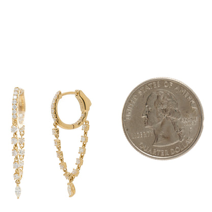 Anita Ko 18K Yellow Gold Diamond Sienna Huggies Earrings 2 of 5