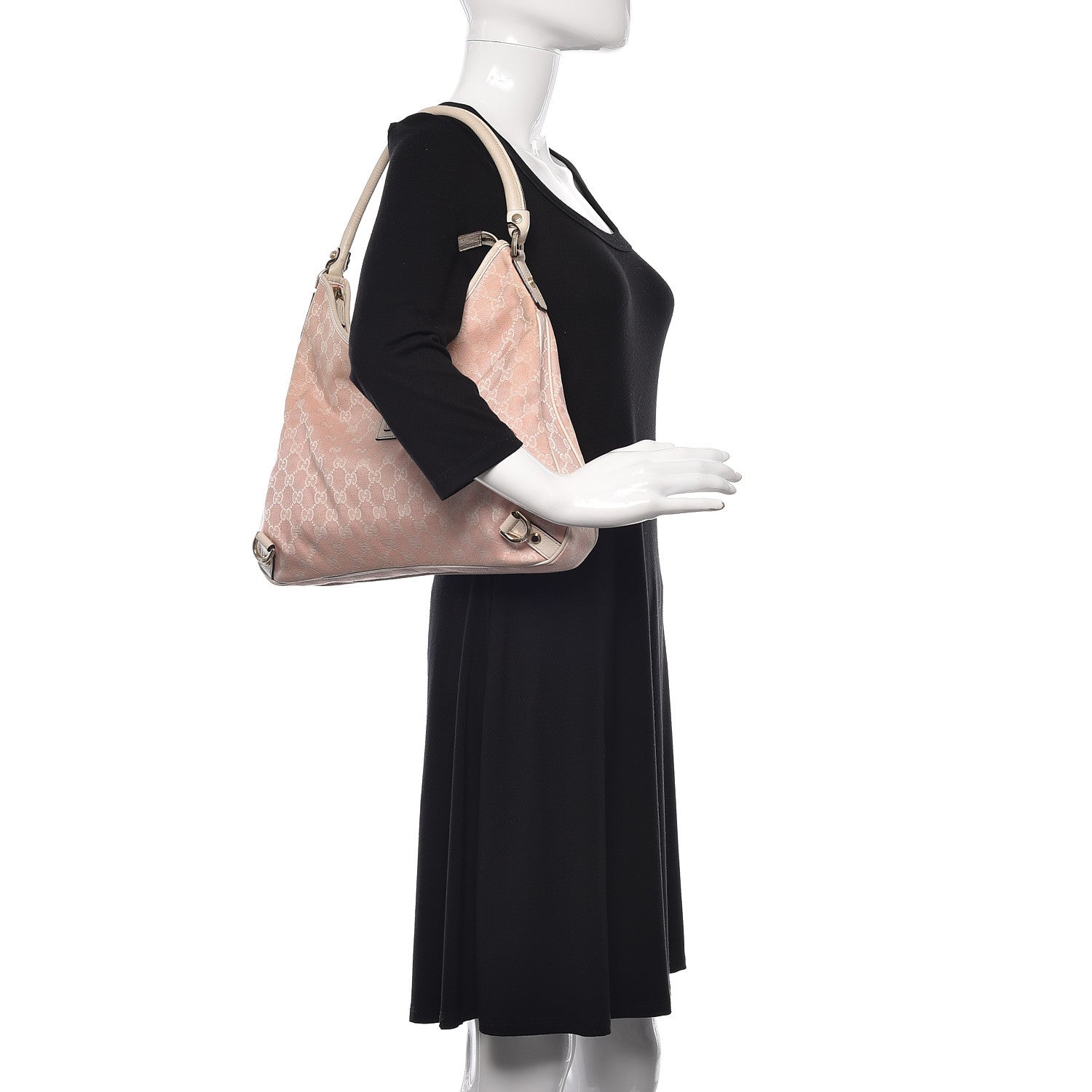 Gucci Monogram Large Abbey D Ring Hobo Pink 2 of 13