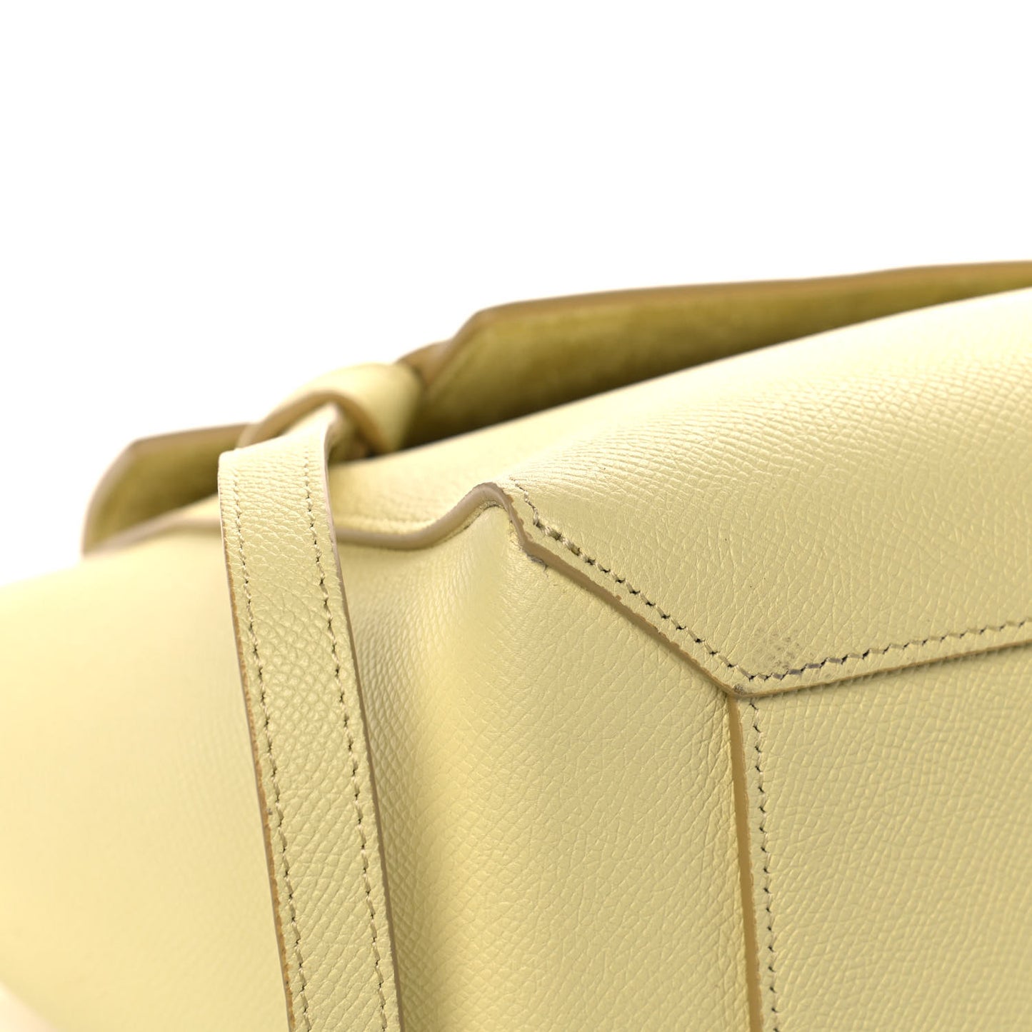 Grained Calfskin Micro Belt Bag Bergamote