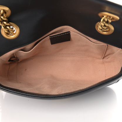 Gucci Calfskin Matelasse Mini GG Marmont Shoulder Bag Black 5 of 17