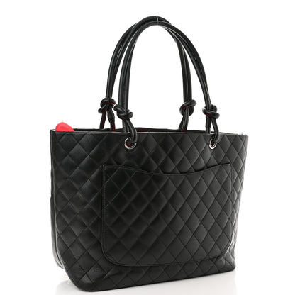 Chanel Calfskin Quilted Large Cambon Tote Black 3 of 10