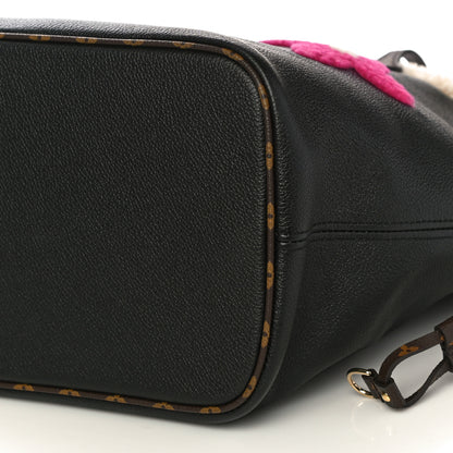 Louis Vuitton Calfskin Monogram Teddy Neverfull MM Black 10 of 10