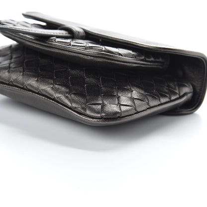 Bottega Veneta Nappa Intrecciato Front Pocket Flap With Chain Dark Silver 7 of 9