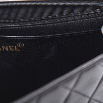 Chanel Lambskin Quilted Jumbo Kelly Flap Bag Black 15 of 22