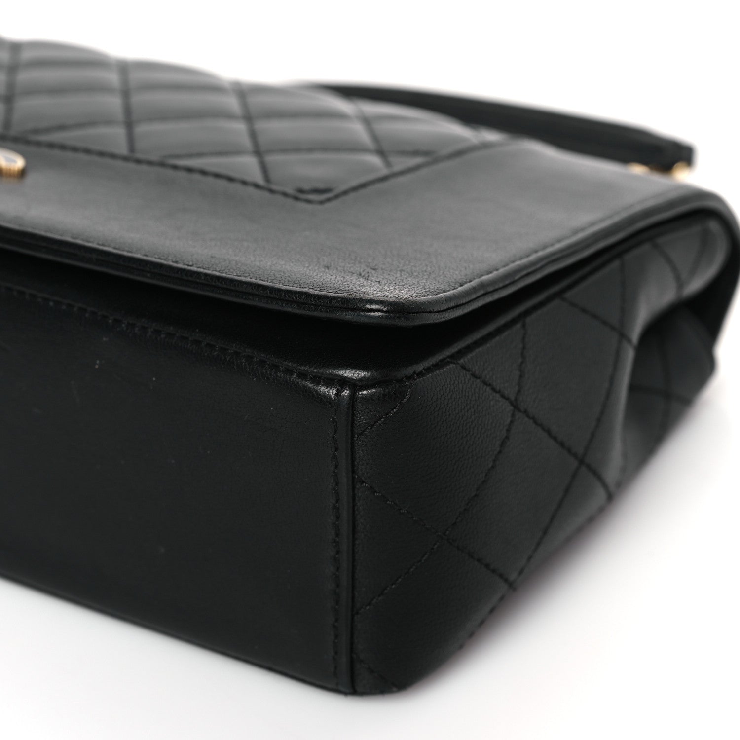 Chanel Sheepskin Quilted Vintage Mademoiselle Flap Black 9 of 9