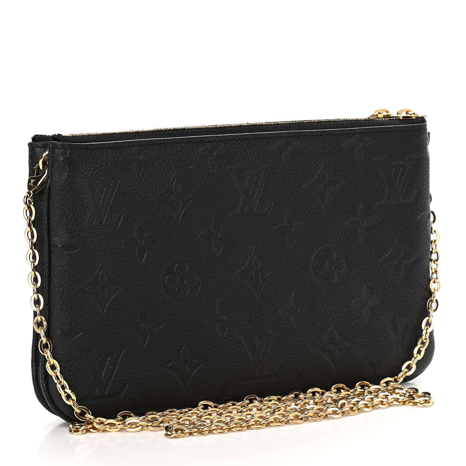 Louis Vuitton Empreinte Double Zip Pochette Black 3 of 12