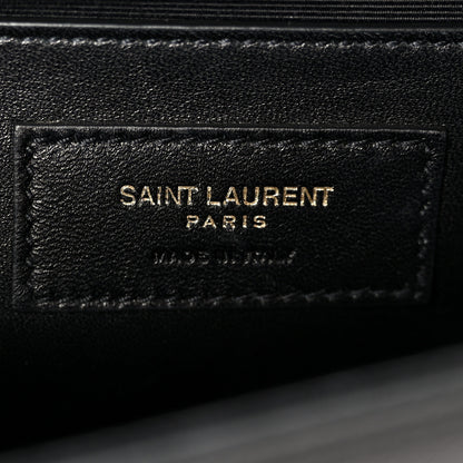Saint Laurent Grain De Poudre Medium Classic Monogram Kate Satchel Black Black 7 of 11