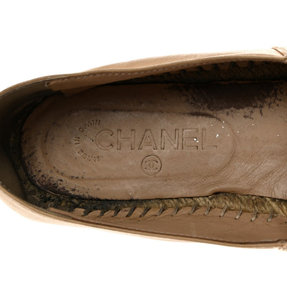 Chanel Lambskin CC Espadrilles 41 Beige Black 6 of 14