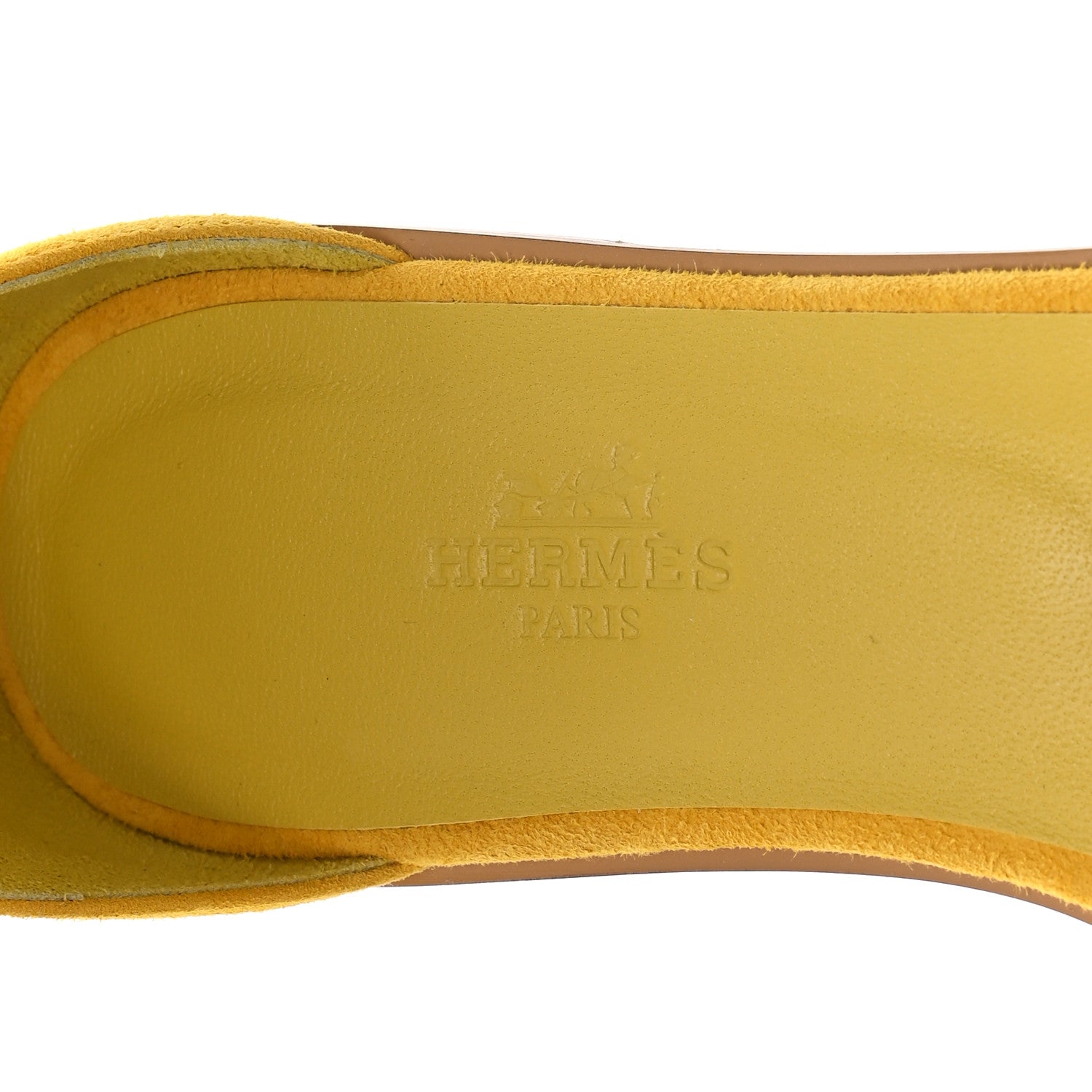 Hermes Suede Goatskin Santorini Sandals 36 Jaune Bouton D'or 8 of 10