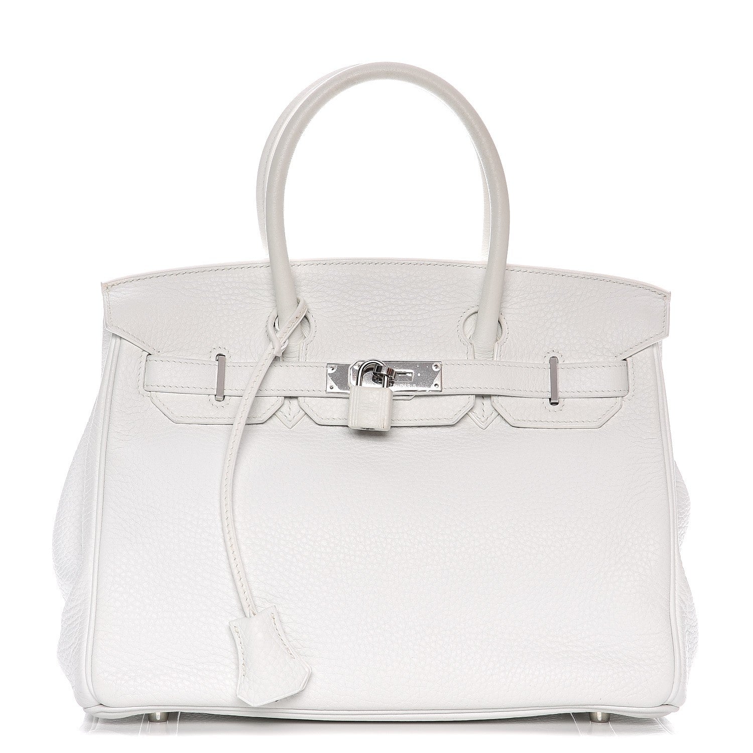 Hermes Taurillon Clemence Birkin 30 White 1 of 33
