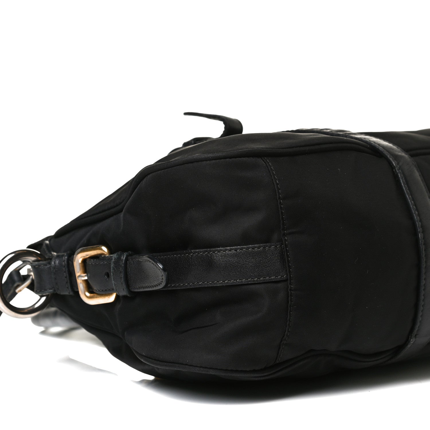 Prada Tessuto Nylon City Calfskin Shoulder Bag Black 9 of 21