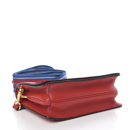Prada Vitello Daino Flap Crossbody Rosso 5 of 12