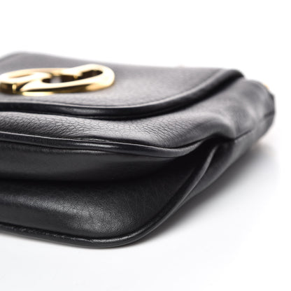Gucci Pebbled Calfskin Small 1973 Chain Shoulder Bag Black 8 of 11