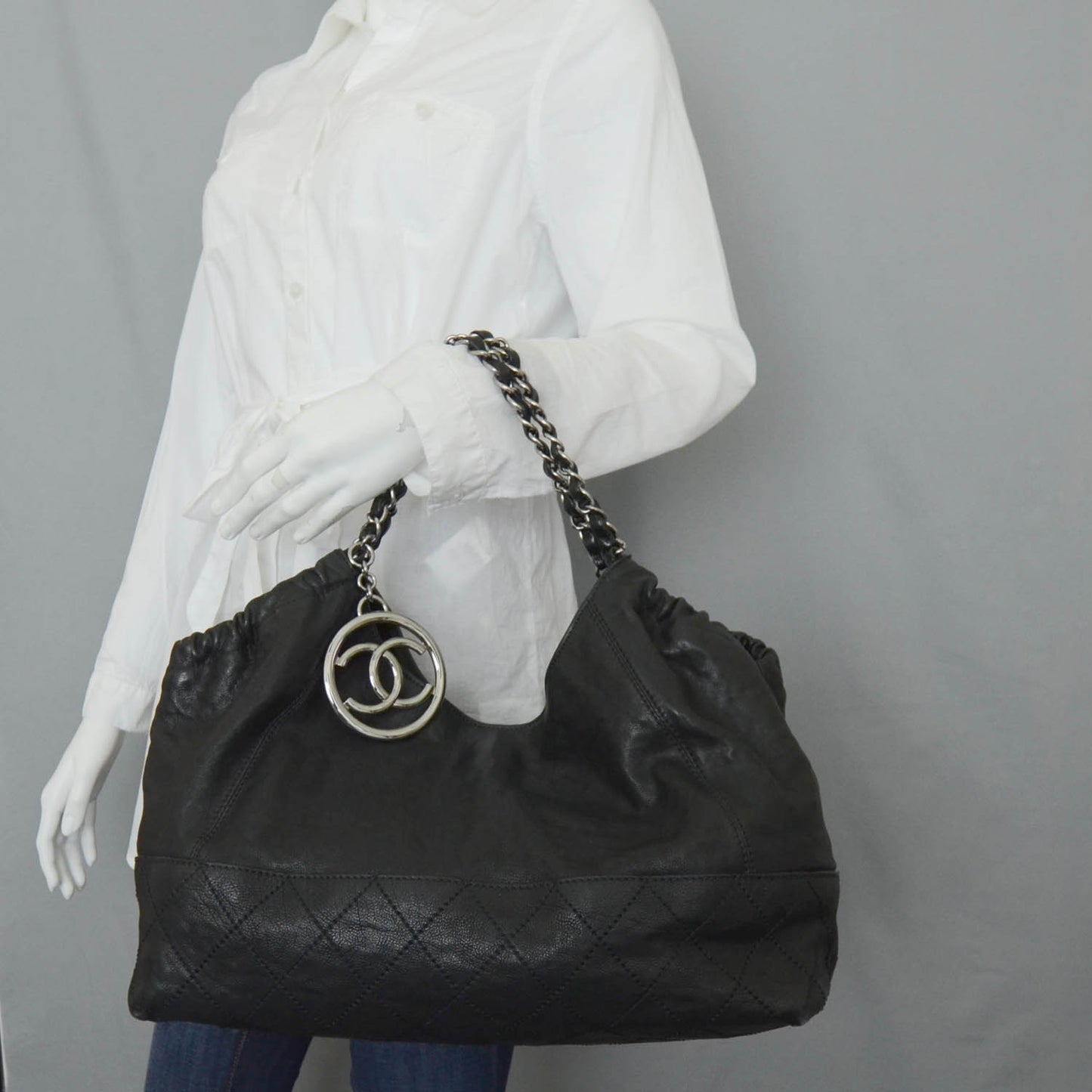 Calfskin Coco Cabas Black
