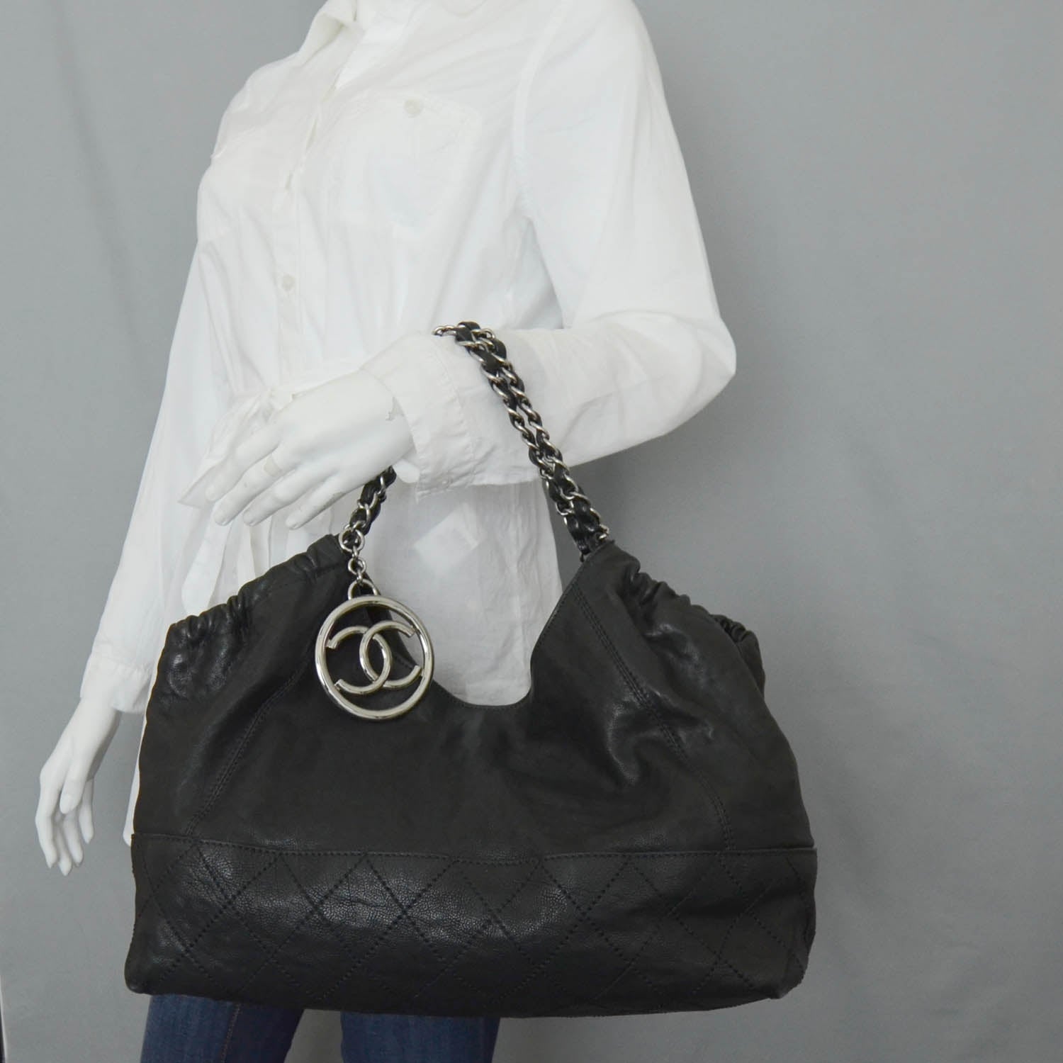 Chanel Calfskin Coco Cabas Black 2 of 11