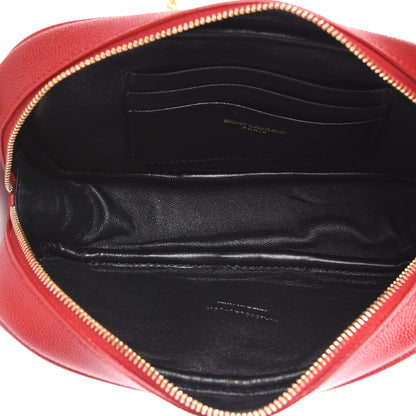 Saint Laurent Grain De Poudre Matelasse Monogram Mini Lou Camera Bag Eros Red 4 of 10