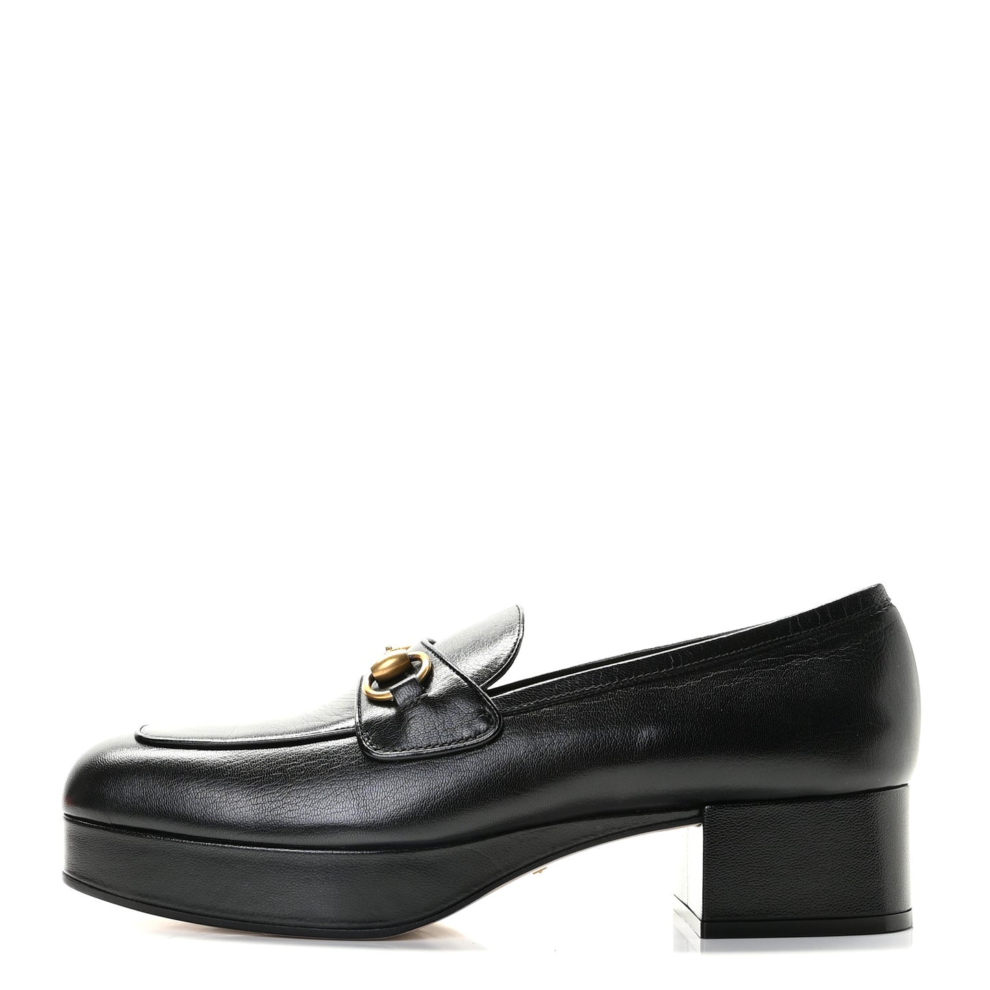 Goatskin Houdan Platform Loafers 41 Black