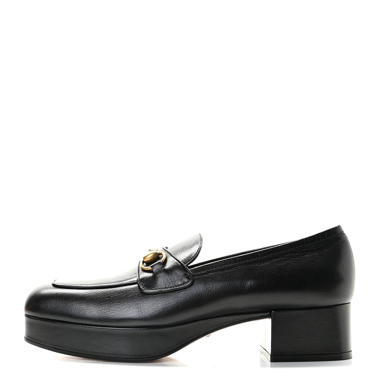 Gucci Goatskin Houdan Platform Loafers 41 Black 1 of 9