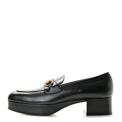 Gucci Goatskin Houdan Platform Loafers 41 Black 1 of 9
