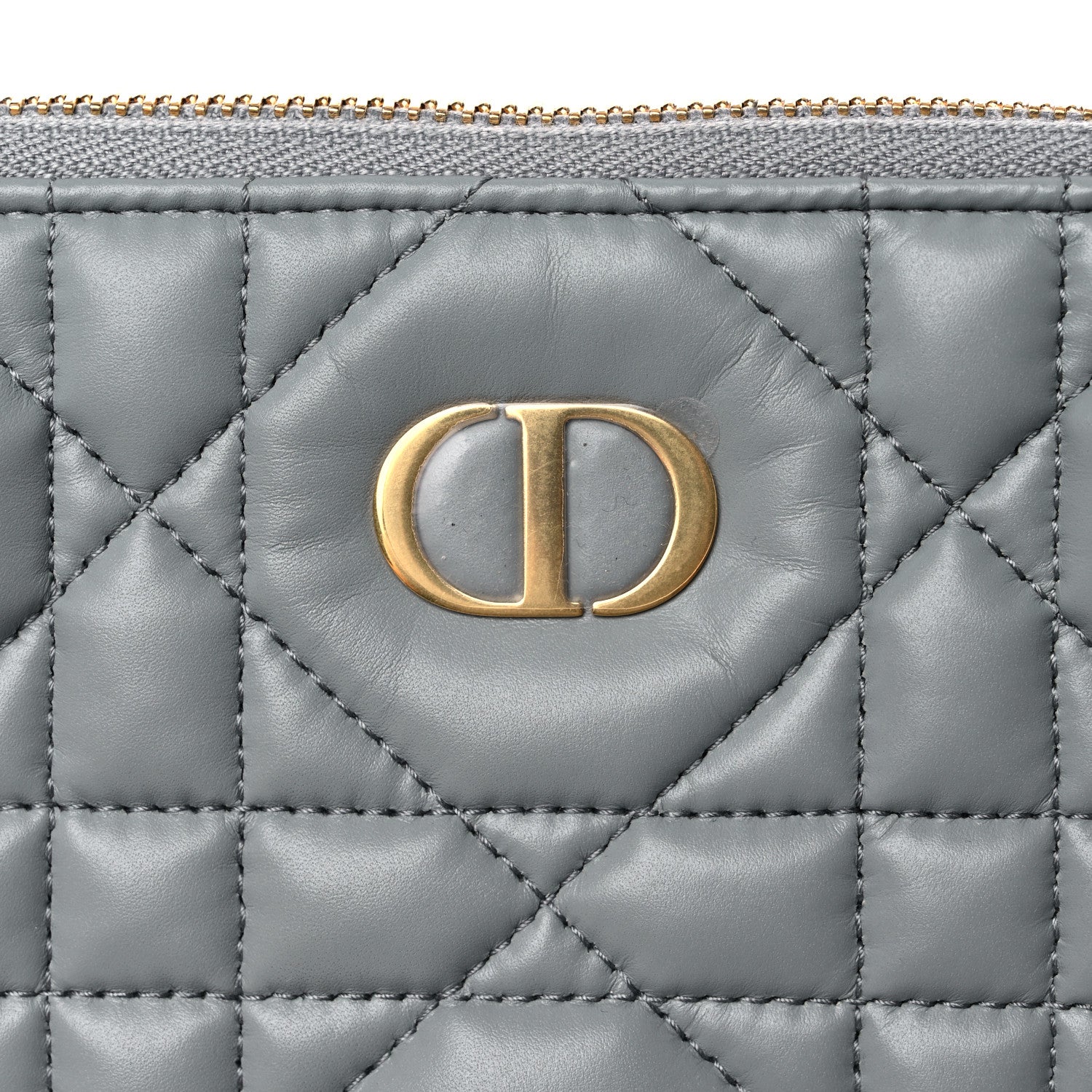 Christian Dior Calfskin Macrocannage Large Caro Daily Pouch Grey 10 of 10