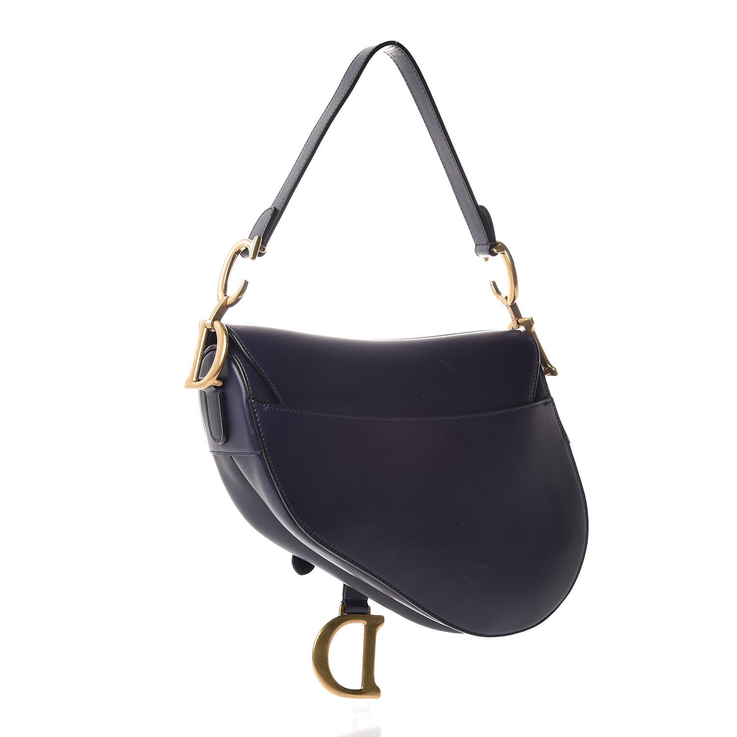 Christian Dior Calfskin Saddle Bag Indigo Blue 3 of 9