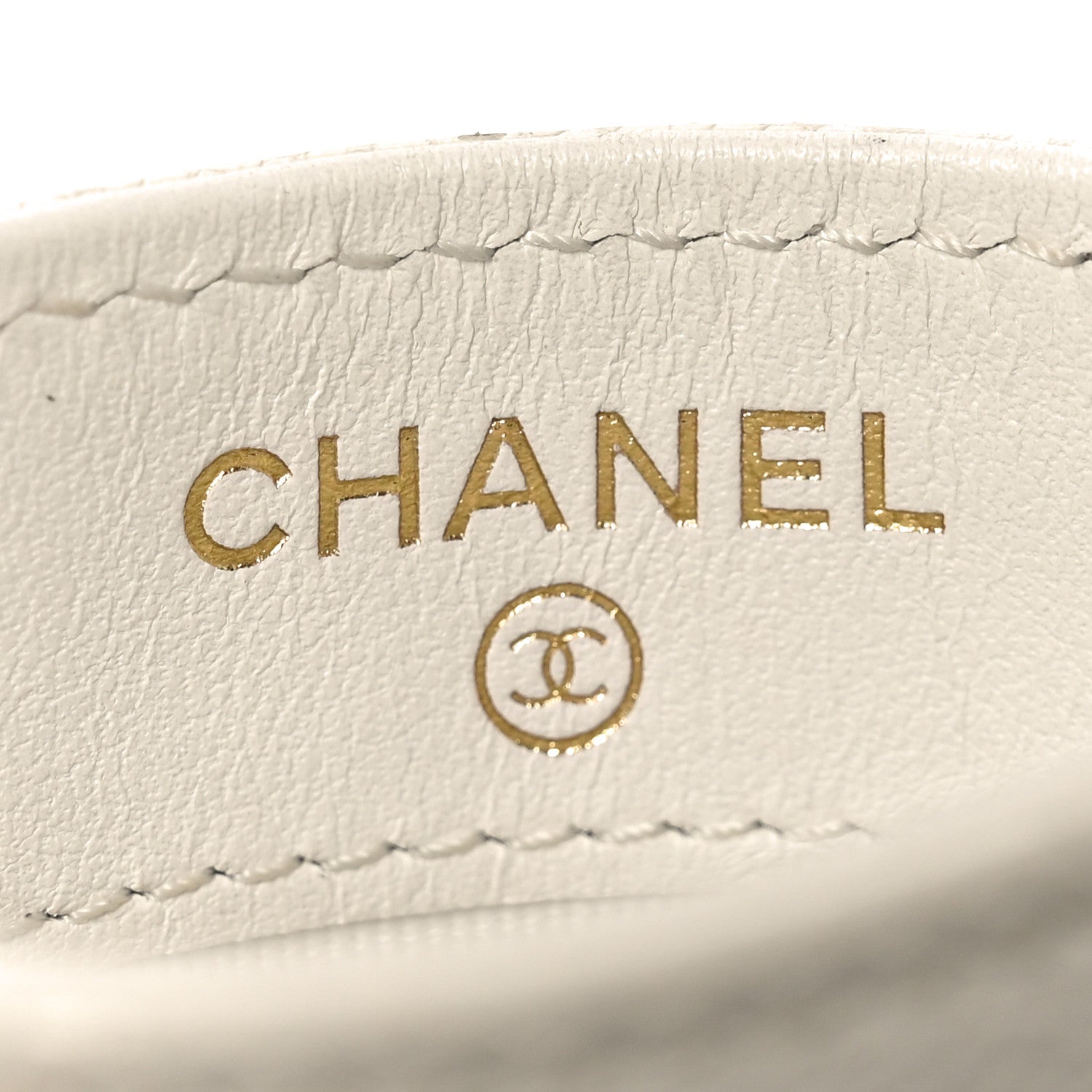 Chanel Caviar Quilted Card Holder White 6 of 10