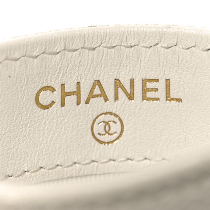 Chanel Caviar Quilted Card Holder White 6 of 10