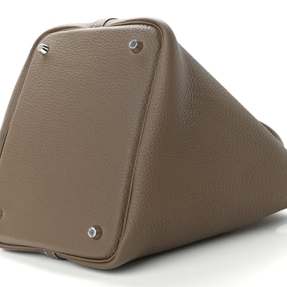 Hermes Taurillon Clemence Picotin Lock 22 MM Etoupe 6 of 11