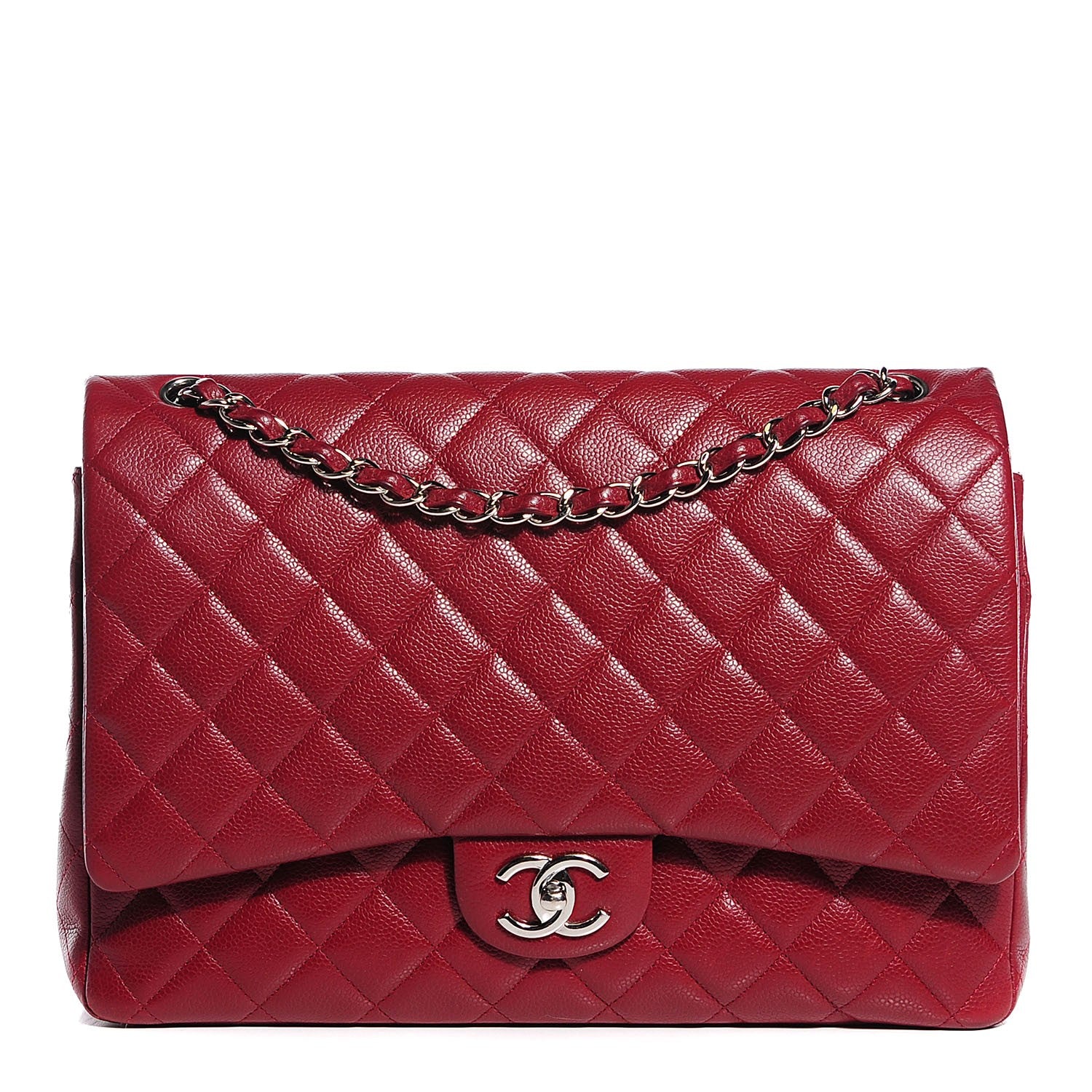 Chanel Caviar Quilted Maxi Double Flap Red 1 of 9