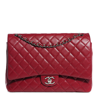 Chanel Caviar Quilted Maxi Double Flap Red 1 of 9