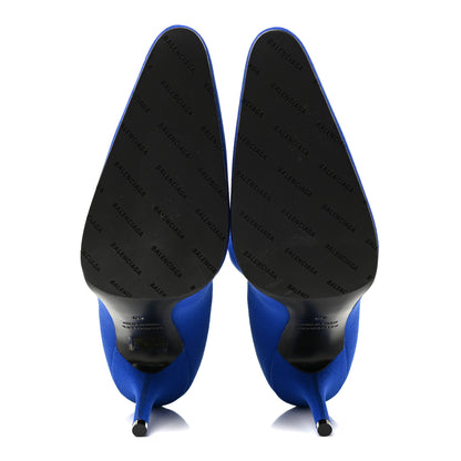 Balenciaga Jersey Crepe Round Toe Knife Booties 40 Bleu Sapphir 6 of 9