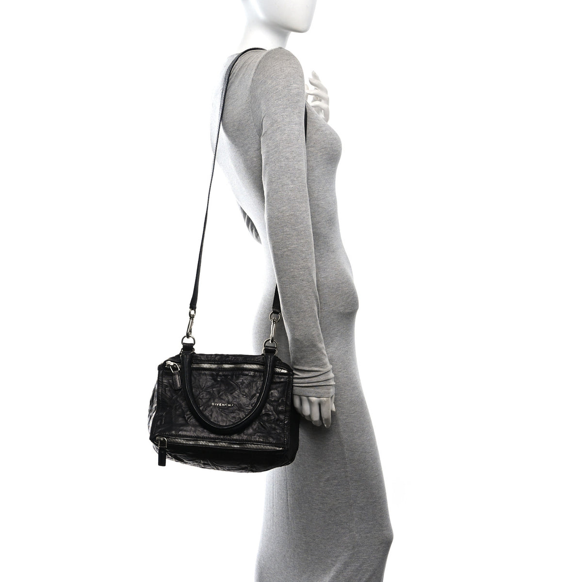 Givenchy Tumbled Sheepskin Small Pandora Black 2 of 11