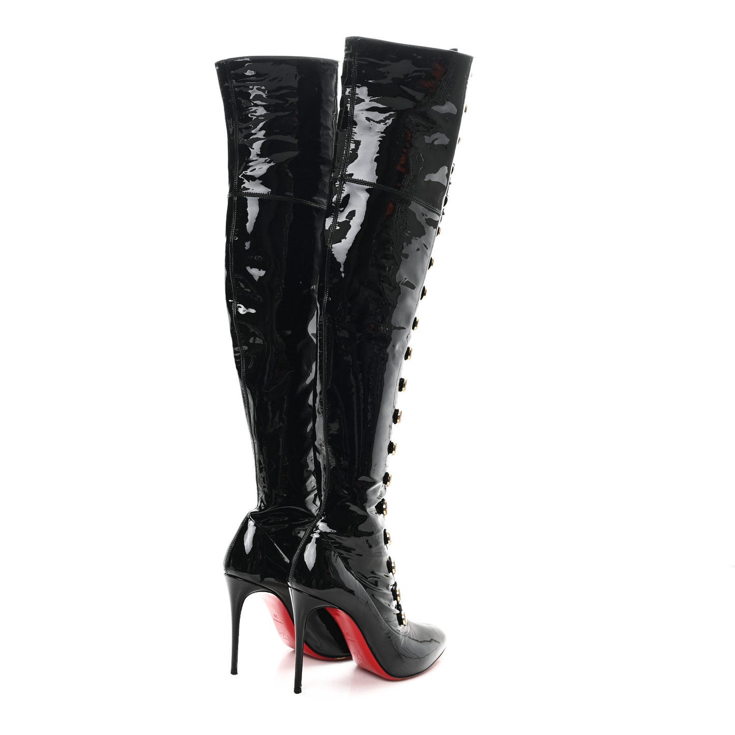 Patent Alta 100 Over The Knee Boots 40 Black