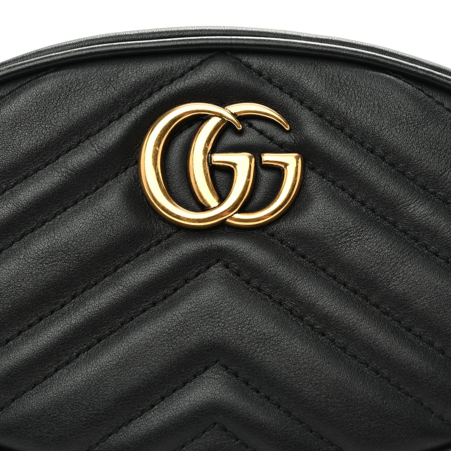 Calfskin Matelasse GG Marmont Belt Bag 75 30 Black