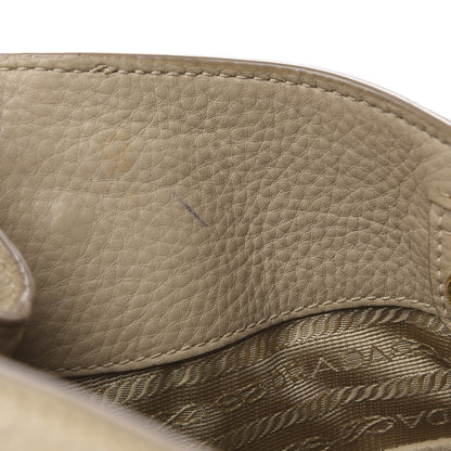 Prada Vitello Daino Shoulder Bag Sabbia 14 of 14