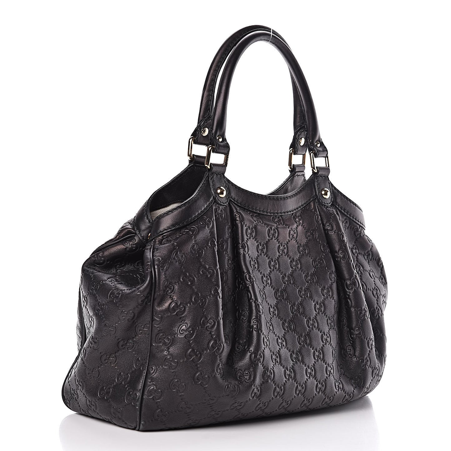 Guccissima Medium Sukey Tote Black