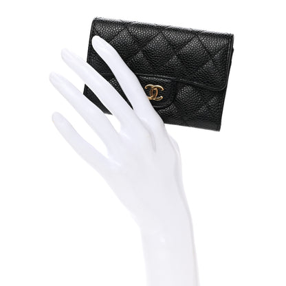 Chanel Caviar Quilted Flap Card Holder Black 2 of 8