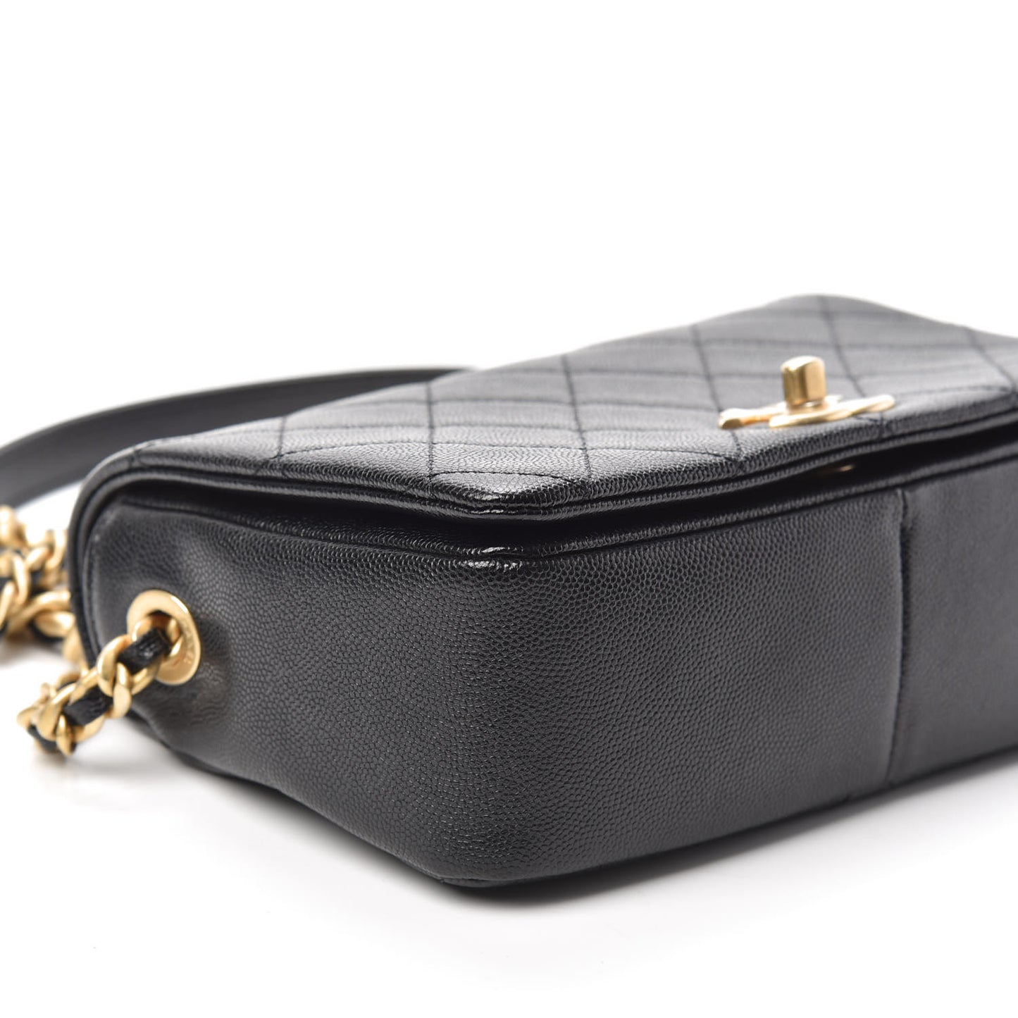 Caviar Quilted Small Fashion Therapy Flap Bag Black