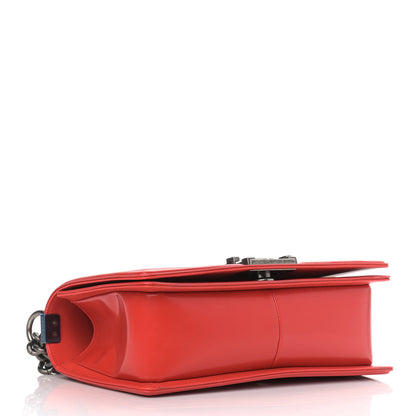 Chanel Glazed Calfskin Medium Boy Flap Red 3 of 12