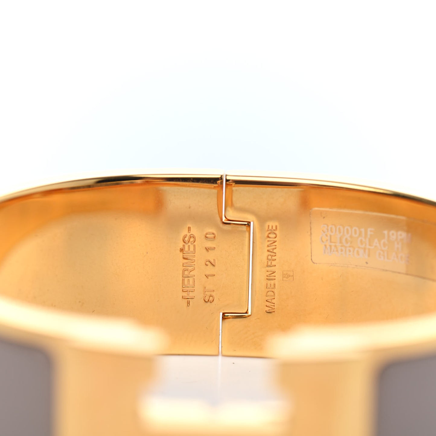 Enamel Wide Clic Clac H Bracelet PM Marron Glace