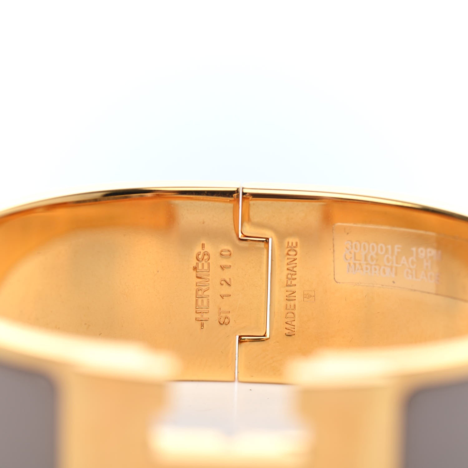 Hermes Enamel Wide Clic Clac H Bracelet PM Marron Glace 3 of 3