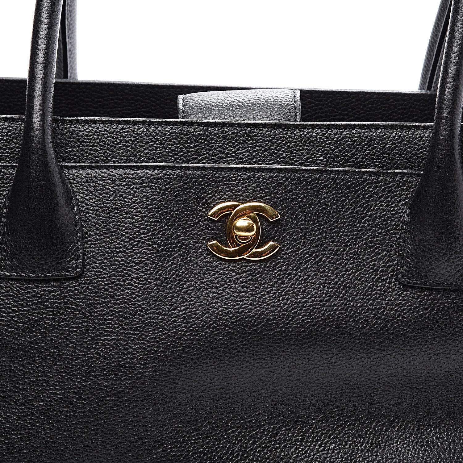 Chanel Calfskin Small Cerf Executive Shopper Tote Black 9 of 9