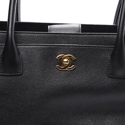 Chanel Calfskin Small Cerf Executive Shopper Tote Black 9 of 9