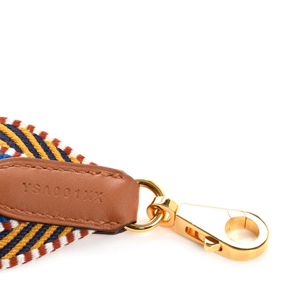 Hermes Toile Swift 50mm Sangle Cavale Shoulder Strap Ambre Rose D'Ete Gold 5 of 6