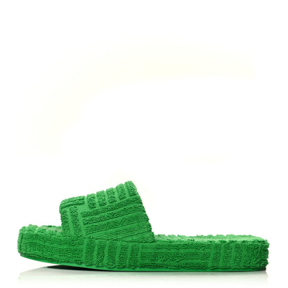 Bottega Veneta Geometric Sponge Slides Sandals 41 Grass 1 of 6