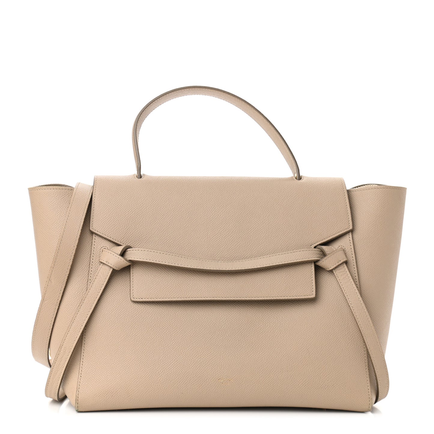 Grained Calfskin Mini Belt Bag Light Taupe