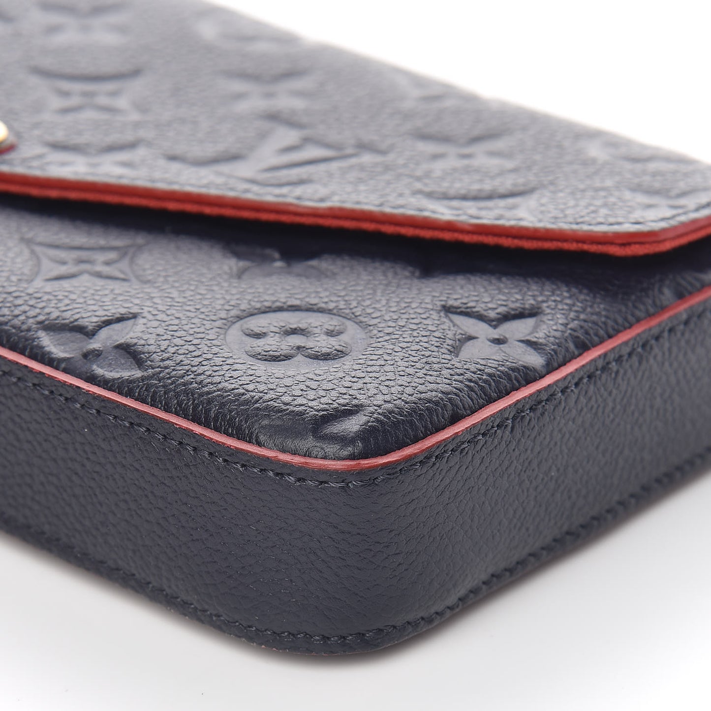 Empreinte Pochette Felicie Chain Wallet Marine Rouge