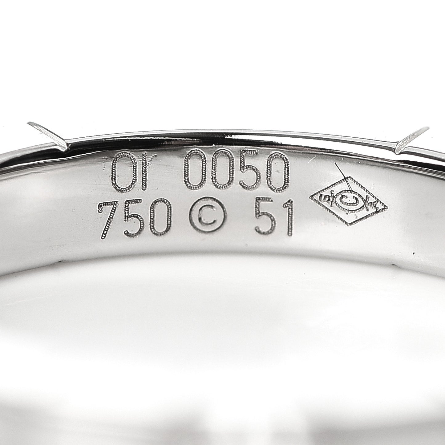 18K White Gold Diamond Lanieres Ring 51 5.75