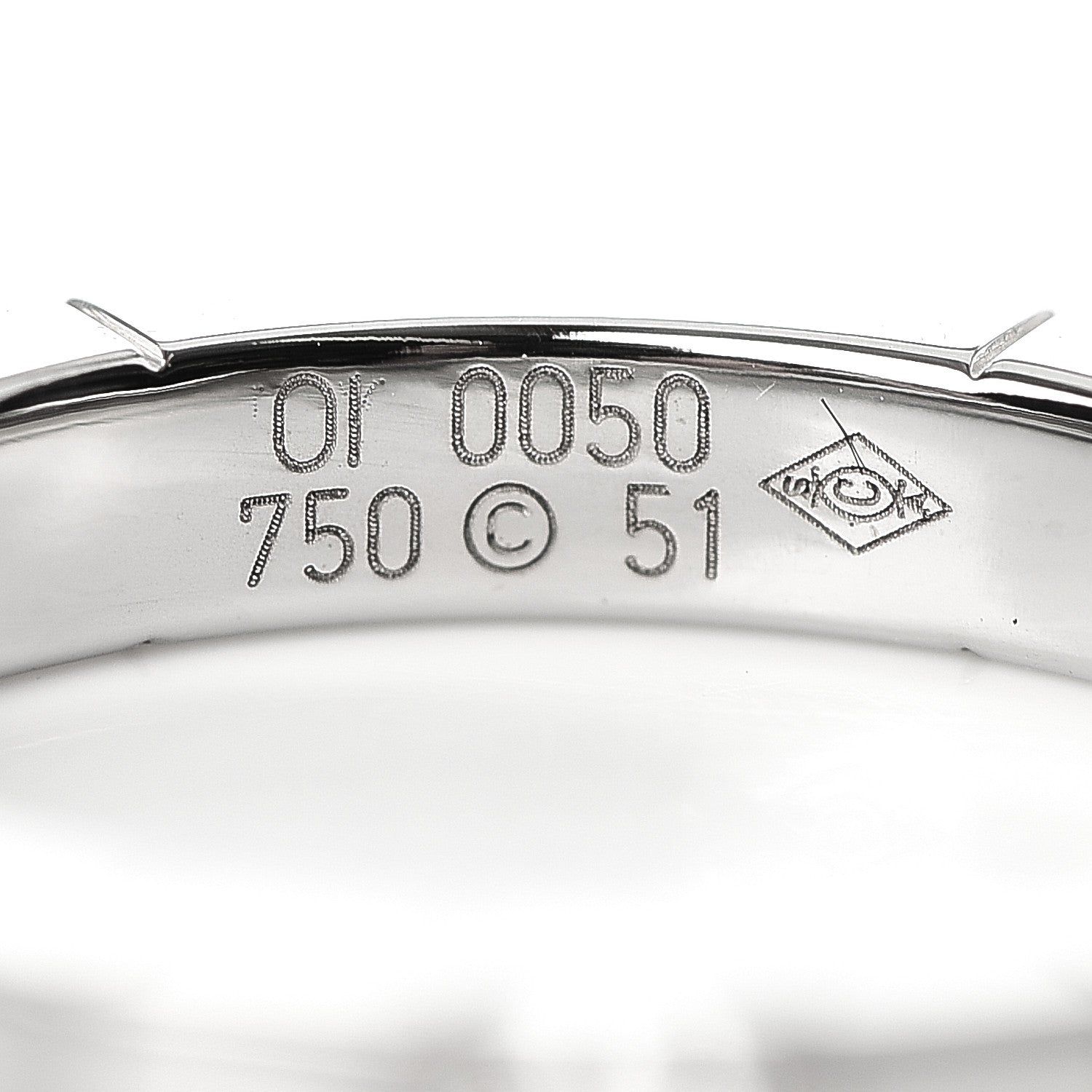 Cartier 18K White Gold Diamond Lanieres Ring 51 5.75 4 of 5