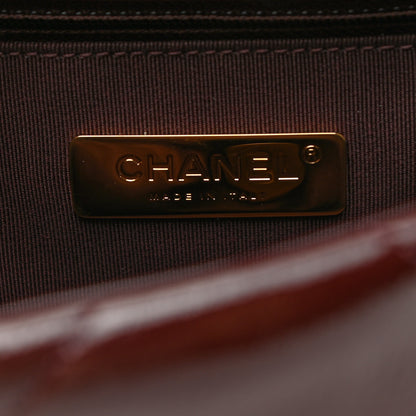 Chanel Shiny Crumpled Calfskin Quilted Medium Chanel 19 Flap Burgundy 6 of 9